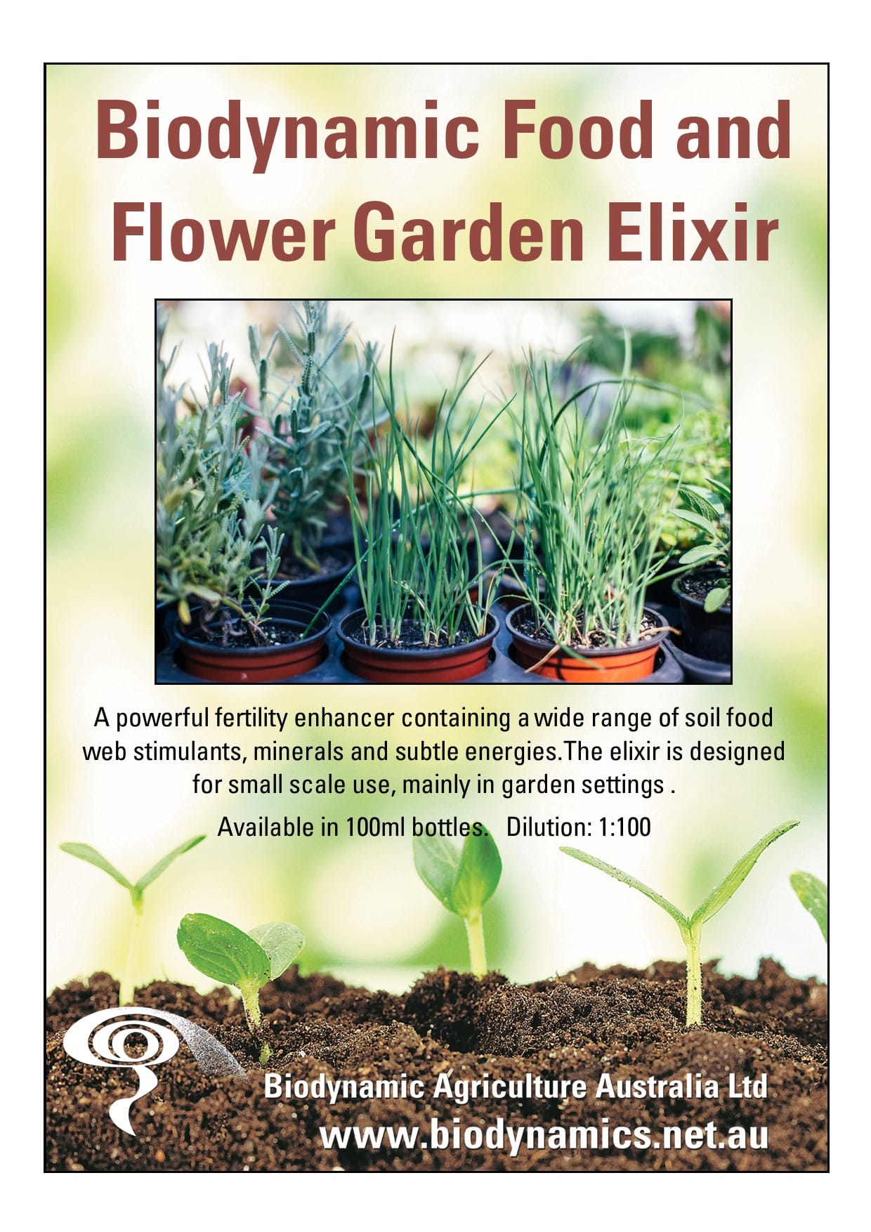 Biodynamic Food, Flower Garden Elixir - a powerful vitaliser for your pots and patch