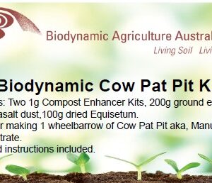 Biodynamic Cow Pat Pit Kit (CPP Kit) - For making Manure Concentrate